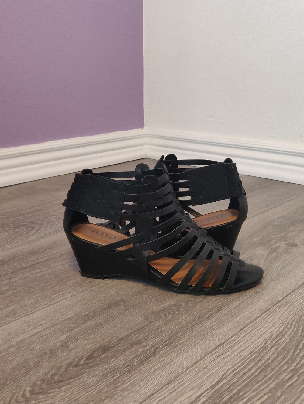 Black Heeled Gladiator Sandals